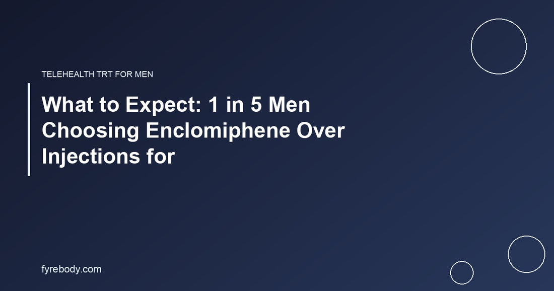 What to Expect: 1 in 5 Men Choosing Enclomiphene Over Injections for